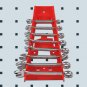 9 Slot Red Wrenches Rack Standard Organizer Holder Tools Save Space Plastic