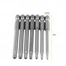 7pcs 75mm 1/4" Hex Torx Magnetic Screwdriver Bits Drill Bit T8-T30 S2 Alloy NEW