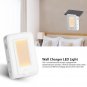 US Plug LED Night Light Sensor Dual USB Wall Plate Charger For Mobile Phone Pad