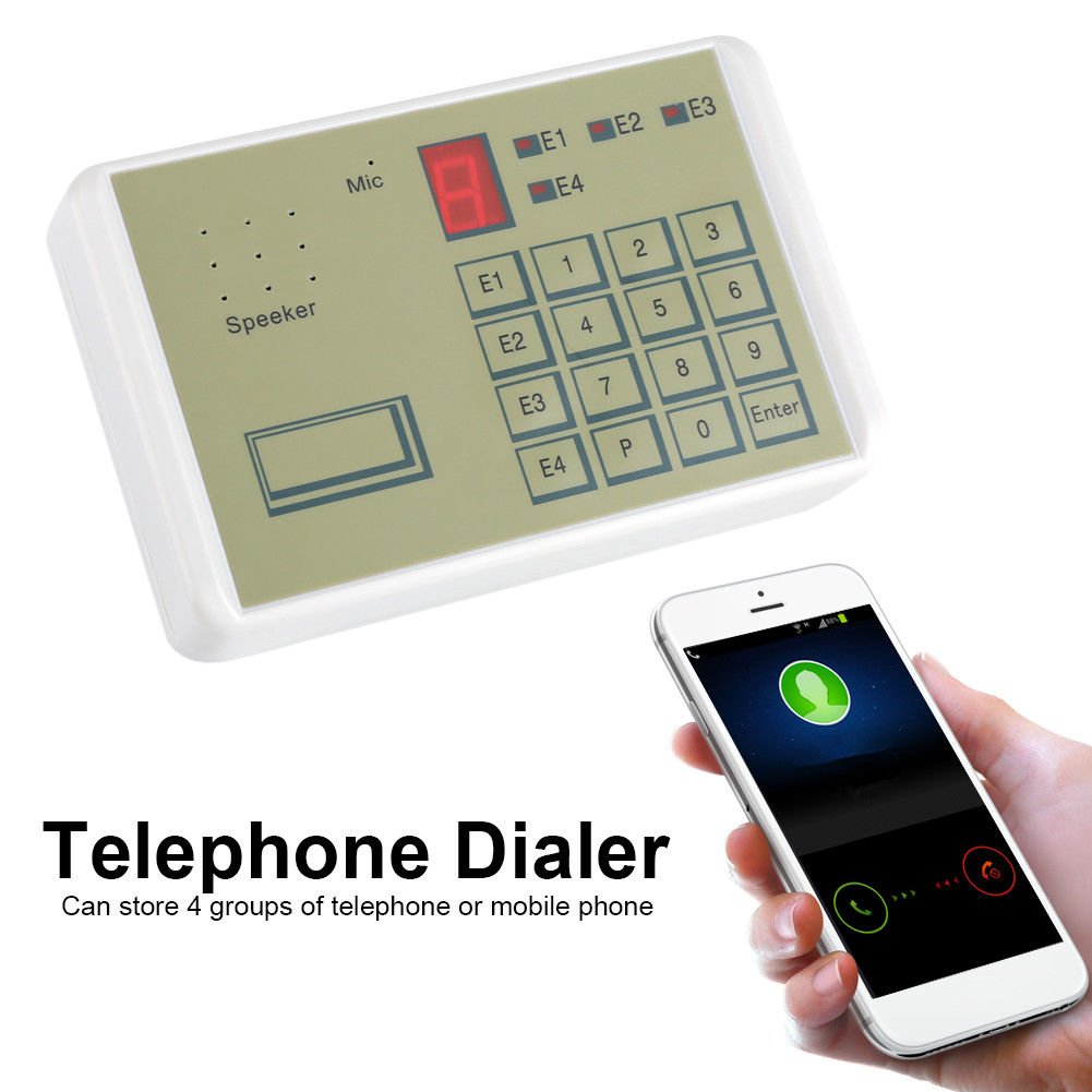 12V Telephone Wired Voice Dialer Automatic Burglar Security Home Alarm System