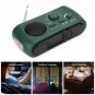 Camping Hiking Solar Powered LED Flashlight FM/AM/SW Radio Emergency Charger