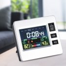 LCD Digital Alarm Clock Backlight Weather Humidity Temp Thermometer Hygrometer