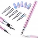 DIY Manicure Nail Art Tools Tips Gel Design Painting Pen + 5 Dotting Nibs Set