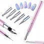 DIY Manicure Nail Art Tools Tips Gel Design Painting Pen + 5 Dotting Nibs Set
