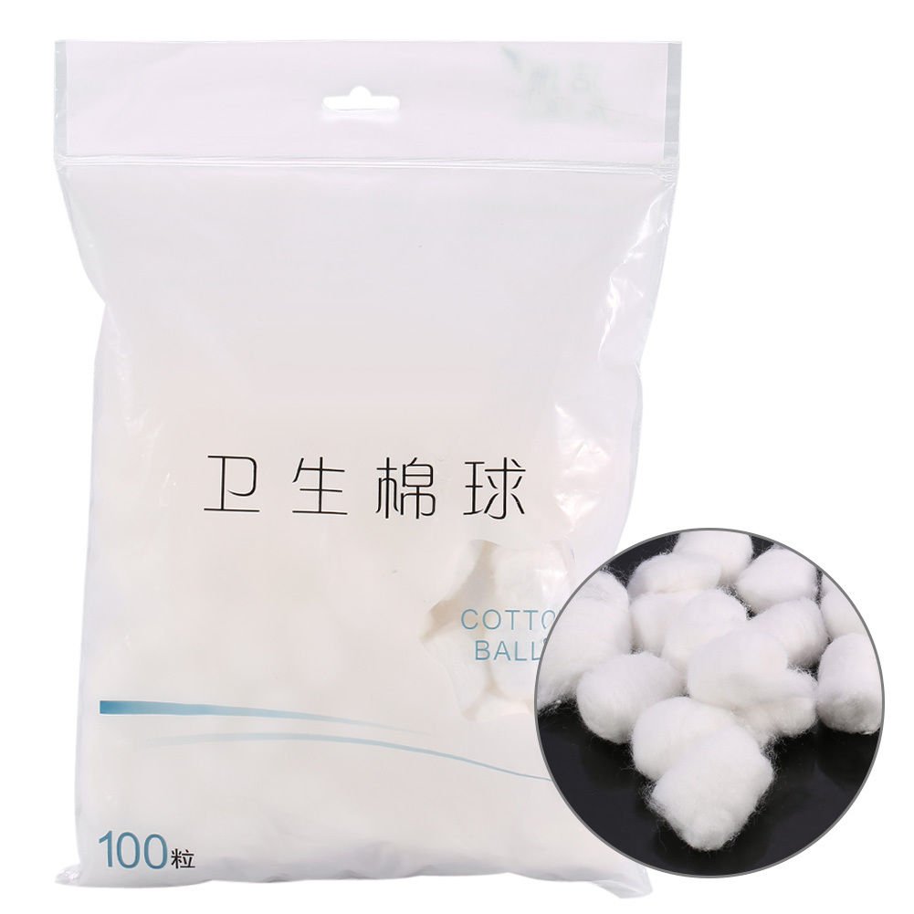 100PCS Makeup Cosmetic Removal Cotton Balls 100% Pure Hypoallergenic Cotton