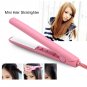 Mini Pink Ceramic Tourmaline Hair Straightener Iron Curler Hair Styling Tools