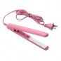 Mini Pink Ceramic Tourmaline Hair Straightener Iron Curler Hair Styling Tools
