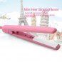 Mini Pink Ceramic Tourmaline Hair Straightener Iron Curler Hair Styling Tools