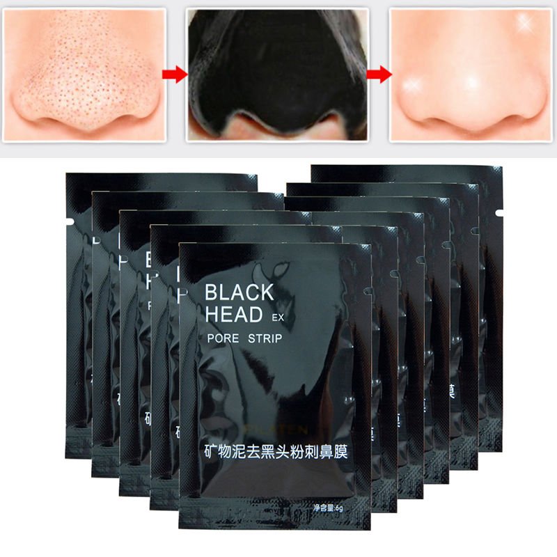 10 PCS Mineral Mud Membranes Clay Mask Strips Nose Pore Blackhead Acne Remover