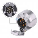 12V 7 Pin Trailer Plug Socket Wiring Connector Adapter for Caravan Towbar Silver