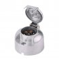 12V 7 Pin Trailer Plug Socket Wiring Connector Adapter for Caravan Towbar Silver