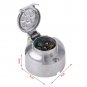 12V 7 Pin Trailer Plug Socket Wiring Connector Adapter for Caravan Towbar Silver
