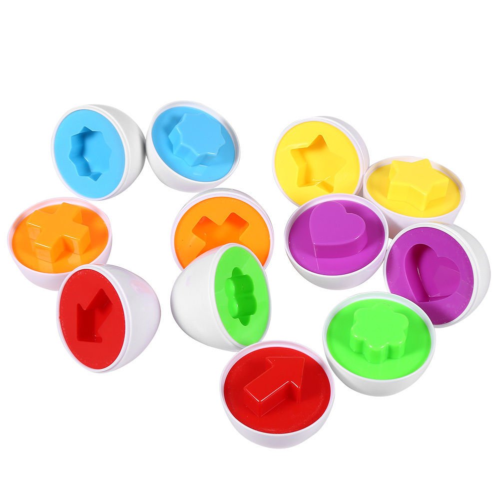 6pairs 5cm Baby Kids Simulation Eggs Puzzle Learning Development Educational Toy