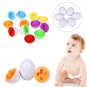 6pairs 5cm Baby Kids Simulation Eggs Puzzle Learning Development Educational Toy