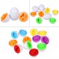 6pairs 5cm Baby Kids Simulation Eggs Puzzle Learning Development Educational Toy