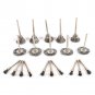 20pcs Silver Wire Brush Set Pen Cup Wheel Shaped Polishing Rotary Tools Mini