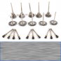 20pcs Silver Wire Brush Set Pen Cup Wheel Shaped Polishing Rotary Tools Mini