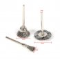20pcs Silver Wire Brush Set Pen Cup Wheel Shaped Polishing Rotary Tools Mini
