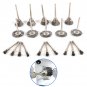 20pcs Silver Wire Brush Set Pen Cup Wheel Shaped Polishing Rotary Tools Mini