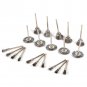 20pcs Silver Wire Brush Set Pen Cup Wheel Shaped Polishing Rotary Tools Mini