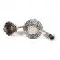 20pcs Silver Wire Brush Set Pen Cup Wheel Shaped Polishing Rotary Tools Mini