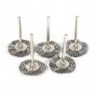 20pcs Silver Wire Brush Set Pen Cup Wheel Shaped Polishing Rotary Tools Mini