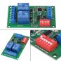 12V RTU & AT Command 2 CH RS485 Relay PLC Controller UART Serial Port Switch coi
