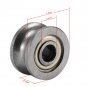10pc 4x13x7mm U624ZZ U Groove Guide Pulley Sealed Rail Ball Bearing Carbon Steel