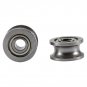 10pc 4x13x7mm U624ZZ U Groove Guide Pulley Sealed Rail Ball Bearing Carbon Steel