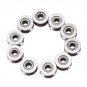 10pc 4x13x7mm U624ZZ U Groove Guide Pulley Sealed Rail Ball Bearing Carbon Steel