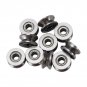 10pc 4x13x7mm U624ZZ U Groove Guide Pulley Sealed Rail Ball Bearing Carbon Steel