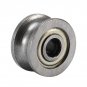 10pc 4x13x7mm U624ZZ U Groove Guide Pulley Sealed Rail Ball Bearing Carbon Steel