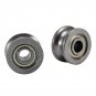 10pc 4x13x7mm U624ZZ U Groove Guide Pulley Sealed Rail Ball Bearing Carbon Steel