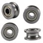 10pc 4x13x7mm U624ZZ U Groove Guide Pulley Sealed Rail Ball Bearing Carbon Steel
