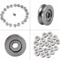 20pc V623ZZ Deep V Groove Guide Pulley Sealed Rail Track Ball Bearing 3x12x4mm