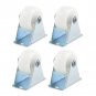 4Pcs Practical White PP 25mm Diameter Furniture Replacement Rigid Caster Wheel