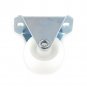 4Pcs Practical White PP 25mm Diameter Furniture Replacement Rigid Caster Wheel