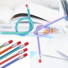5X Flexible Bendy Colourful Soft Pencils Kids Magic Writing Pencil+Eraser Crafts