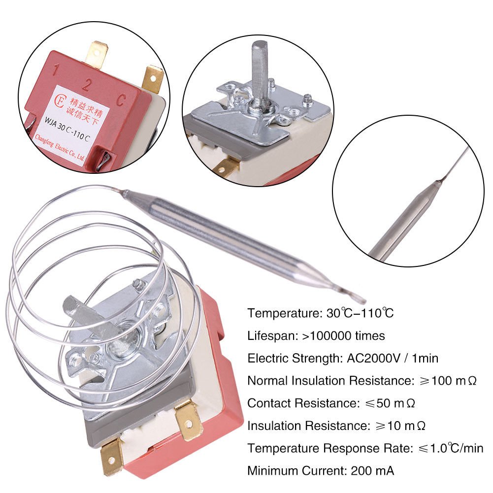 AC 250V 16A Thermostat Temperature Controller For 30-110&acirc;�� Electric Oven Hot