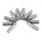 10pcs 25mm Long 1/4" Hex S2 Alloy PH2 Cross Head Electric Screwdriver Drill Bits