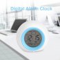 Portable Wake Up Light Alarm Clock Digital Display Date for Adults Kids Teens