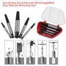 5Pc Screw Extractor Set Easy Out Drill Bits guide Broken Screws Bolt Remover coi