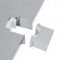 Bathroom Pole Shelf Shower Storage Caddy Rack Organiser Tray Holder+2 Hooks