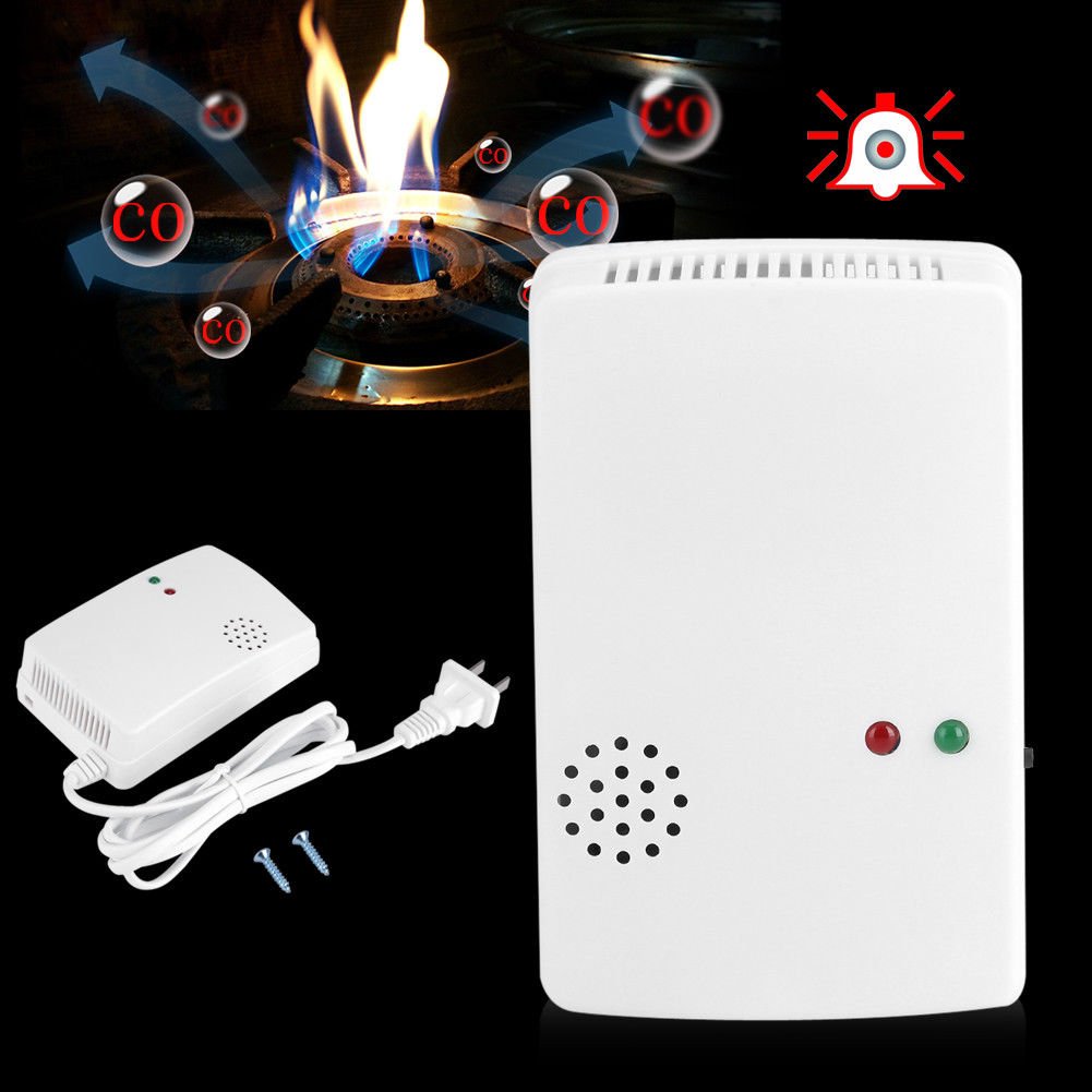220V Natural Gas Detector Alarm Sensor Leak LPG Propane Leakage Warning Alert