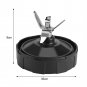 7 Fin Extractor For Nutri Ninja Blender 1000W Bullet Auto iQ BL451 BL480 Black