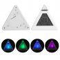 Small LED Clock Color Changing Digital Triangle Thermometer Alarm Clock