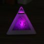 Small LED Clock Color Changing Digital Triangle Thermometer Alarm Clock