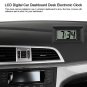 Black Ultra Thin Vehicle Mounted LCD Digital Car Dashboard Clock Date Calendar