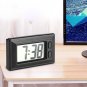 Black Ultra Thin Vehicle Mounted LCD Digital Car Dashboard Clock Date Calendar
