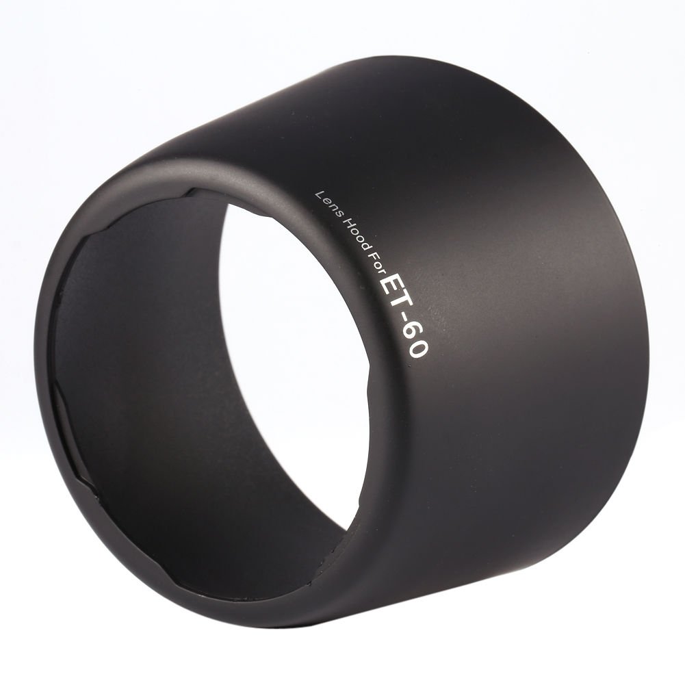 Black Professional Replacement ET60 Lens Hood For F/4-5.6 75-300mm f/4-5.6 USM